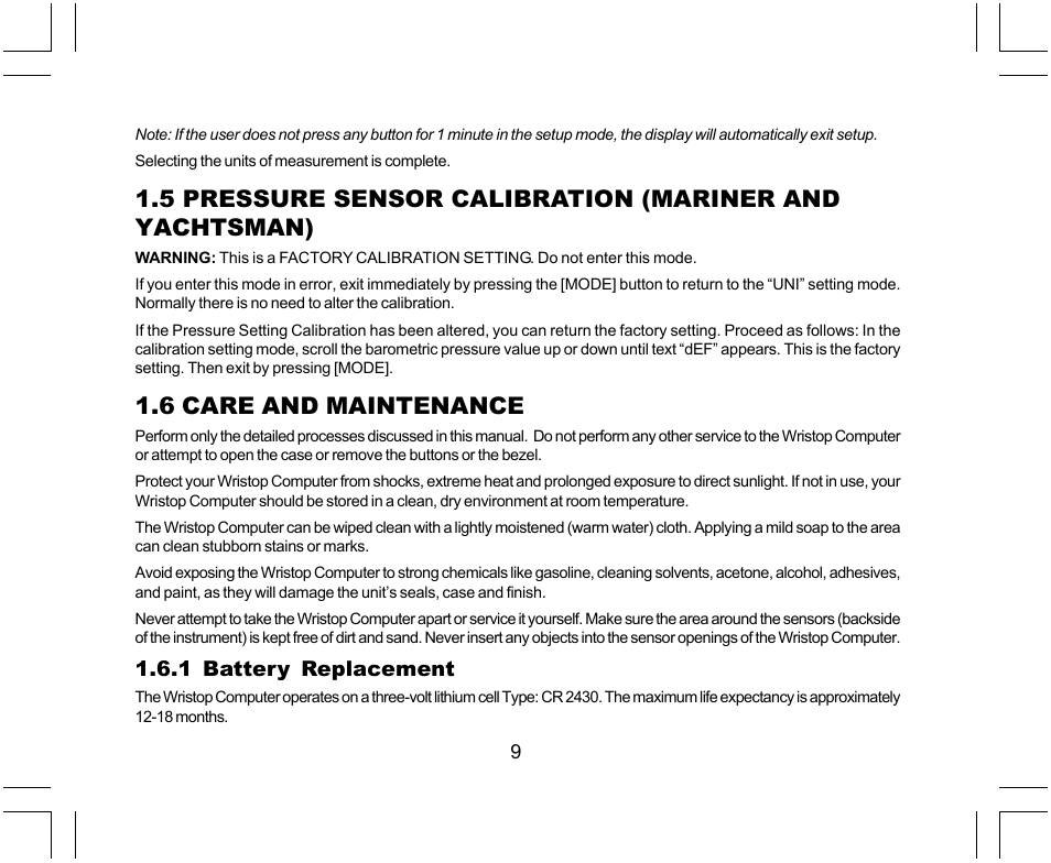 6 care and maintenance | SUUNTO Yachtsman User Manual | Page 11 / 270