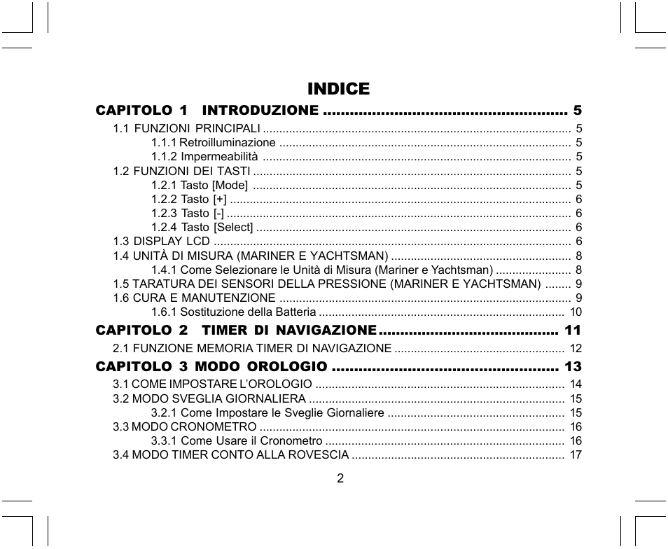 Indice | SUUNTO Yachtsman User Manual | Page 138 / 270