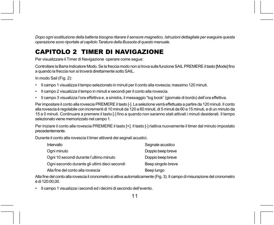Capitolo 2 timer di navigazione | SUUNTO Yachtsman User Manual | Page 147 / 270