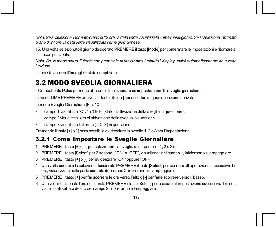 2 modo sveglia giornaliera, 1 come impostare le sveglie giornaliere | SUUNTO Yachtsman User Manual | Page 151 / 270