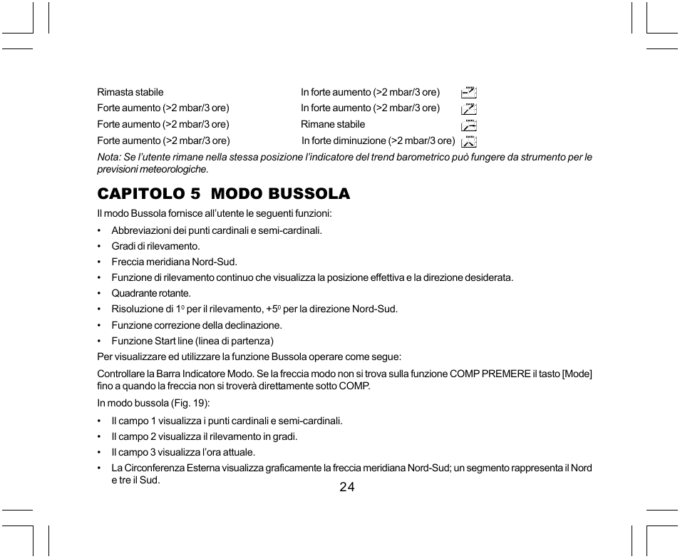 Capitolo 5 modo bussola | SUUNTO Yachtsman User Manual | Page 160 / 270