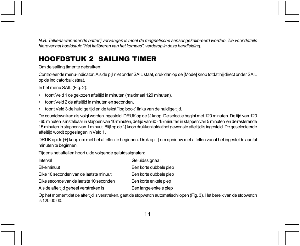 Hoofdstuk 2 sailing timer | SUUNTO Yachtsman User Manual | Page 181 / 270
