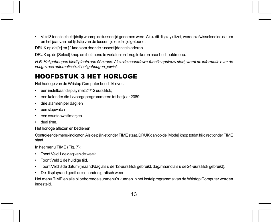 Hoofdstuk 3 het horloge | SUUNTO Yachtsman User Manual | Page 183 / 270