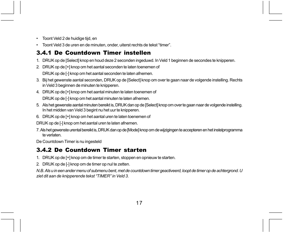 1 de countdown timer instellen, 2 de countdown timer starten | SUUNTO Yachtsman User Manual | Page 187 / 270