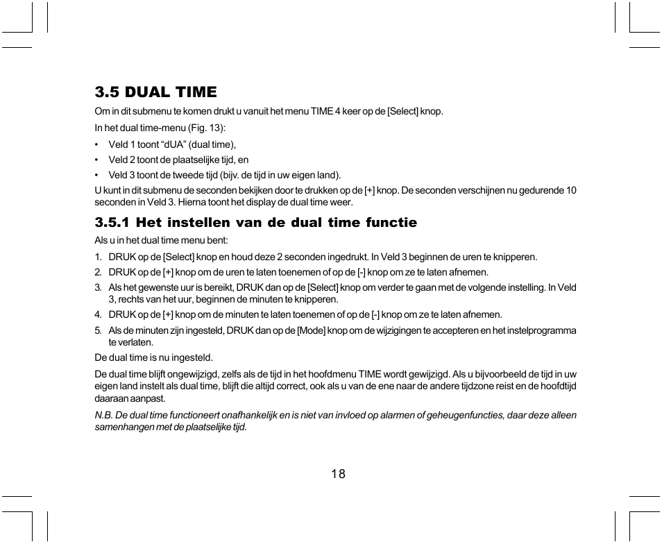5 dual time, 1 het instellen van de dual time functie | SUUNTO Yachtsman User Manual | Page 188 / 270