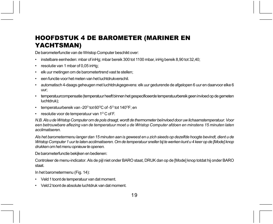 Hoofdstuk 4 de barometer (mariner en yachtsman) | SUUNTO Yachtsman User Manual | Page 189 / 270