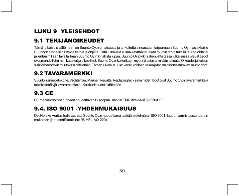 SUUNTO Yachtsman User Manual | Page 234 / 270