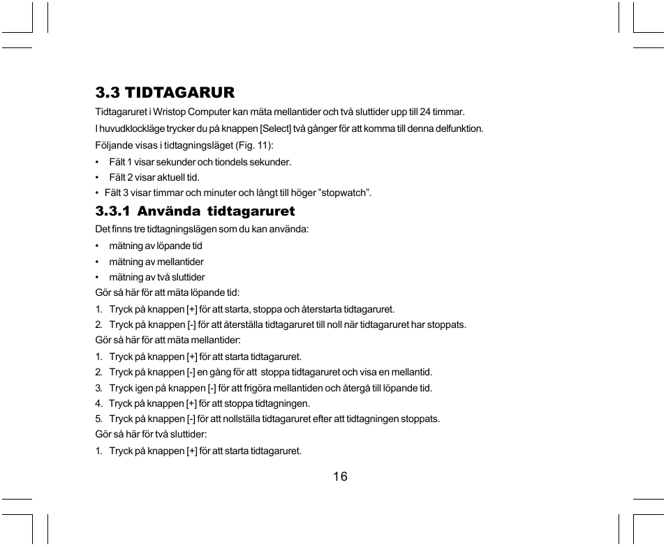 3 tidtagarur | SUUNTO Yachtsman User Manual | Page 252 / 270
