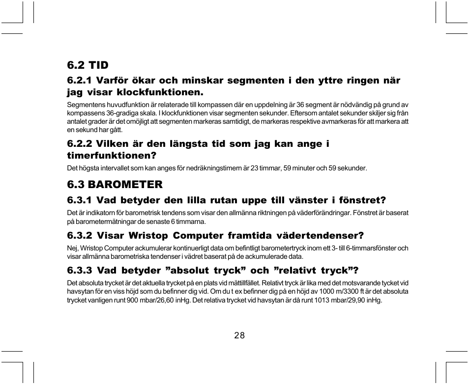 2 tid, 3 barometer | SUUNTO Yachtsman User Manual | Page 264 / 270