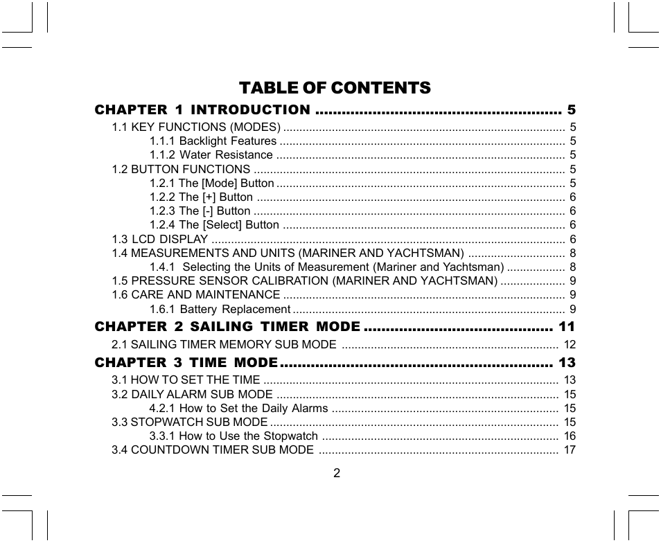 SUUNTO Yachtsman User Manual | Page 4 / 270