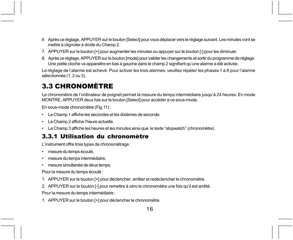 3 chronomètre, 1 utilisation du chronomètre | SUUNTO Yachtsman User Manual | Page 50 / 270