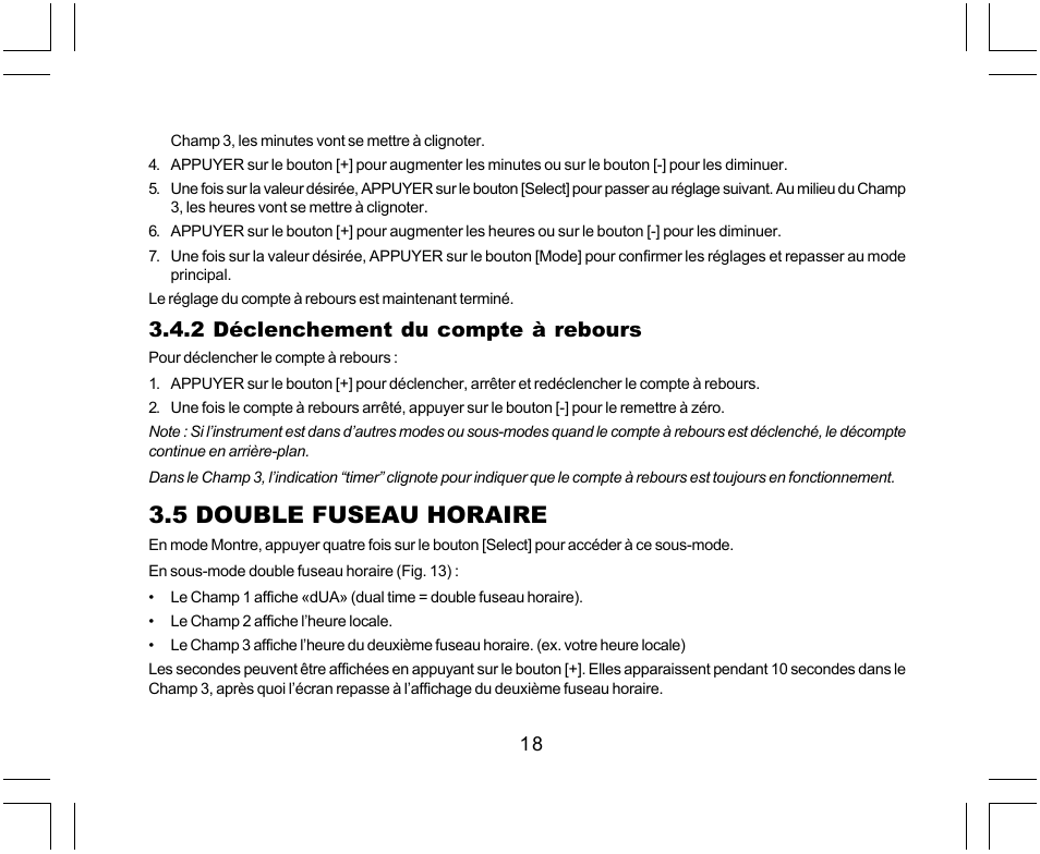 5 double fuseau horaire, 2 déclenchement du compte à rebours | SUUNTO Yachtsman User Manual | Page 52 / 270