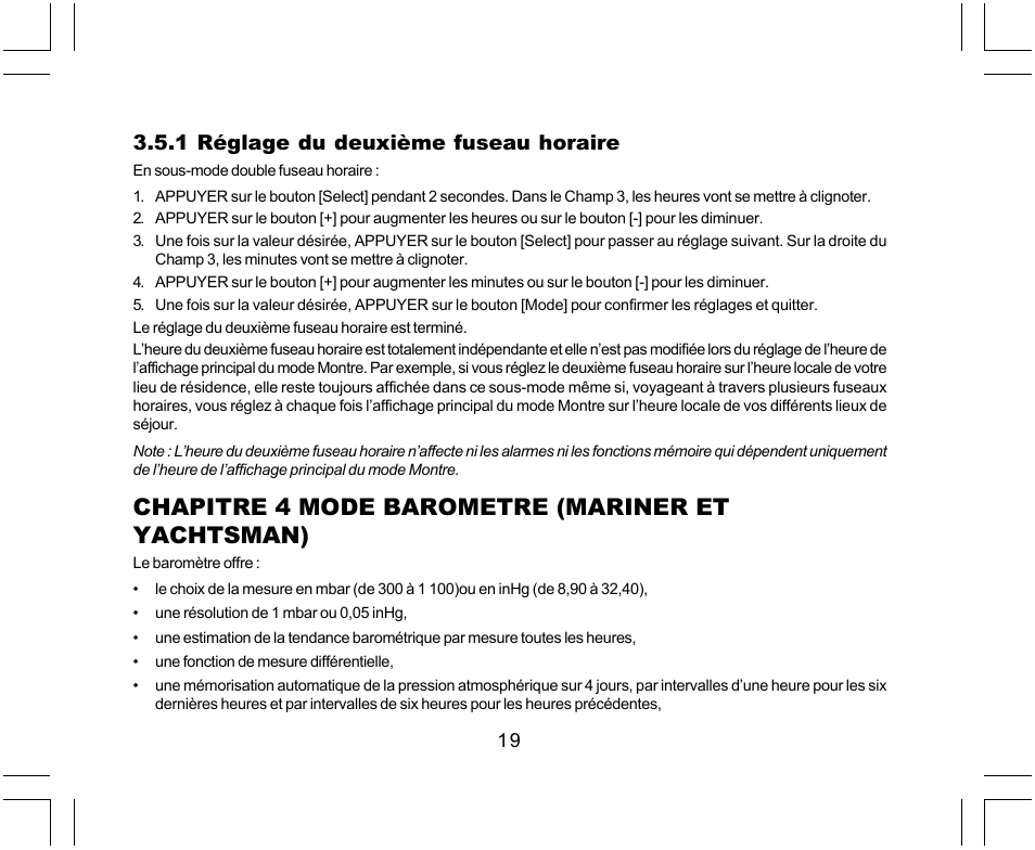 Chapitre 4 mode barometre (mariner et yachtsman) | SUUNTO Yachtsman User Manual | Page 53 / 270