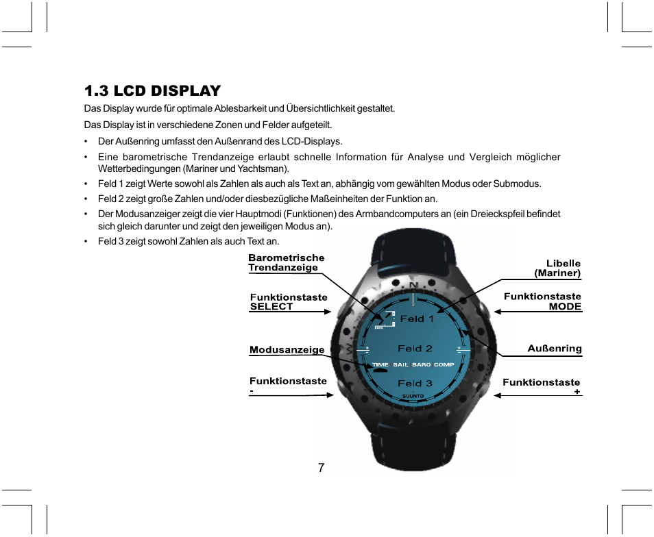 3 lcd display | SUUNTO Yachtsman User Manual | Page 75 / 270