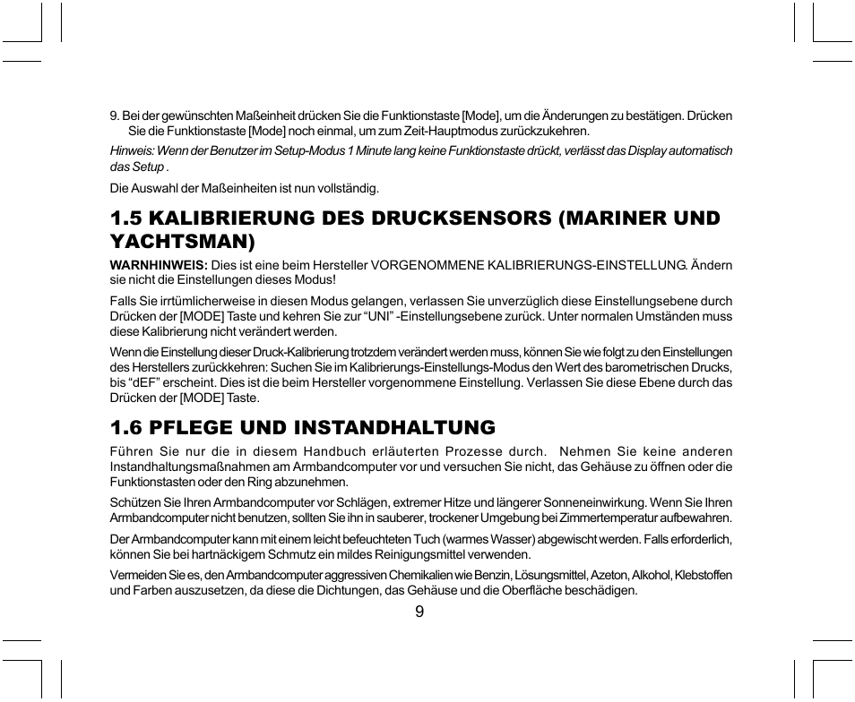 6 pflege und instandhaltung | SUUNTO Yachtsman User Manual | Page 77 / 270