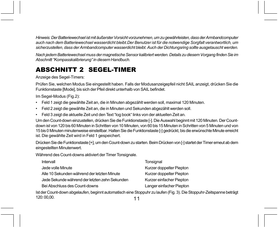 Abschnitt 2 segel-timer | SUUNTO Yachtsman User Manual | Page 79 / 270