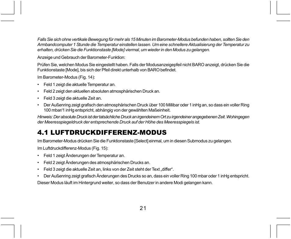 1 luftdruckdifferenz-modus | SUUNTO Yachtsman User Manual | Page 89 / 270