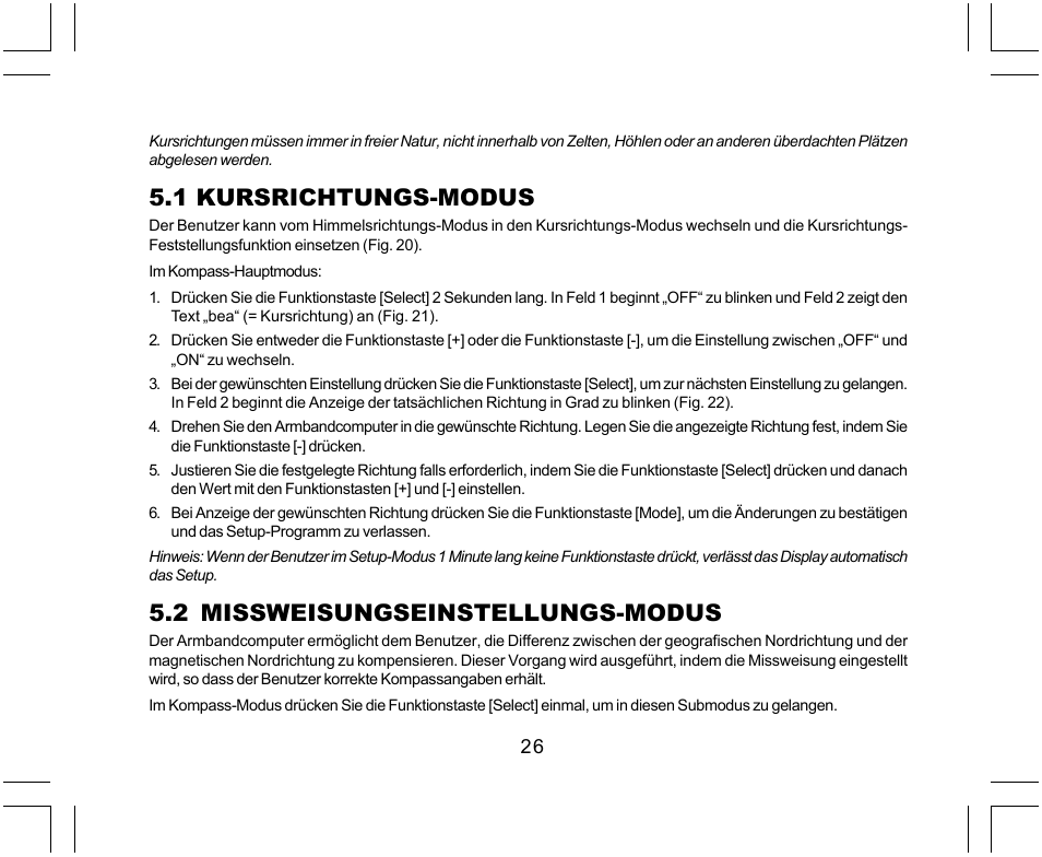1 kursrichtungs-modus, 2 missweisungseinstellungs-modus | SUUNTO Yachtsman User Manual | Page 94 / 270