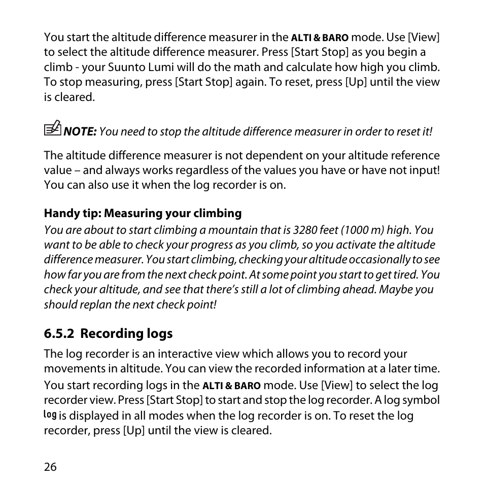 2 recording logs | SUUNTO LUMI User Manual | Page 29 / 49