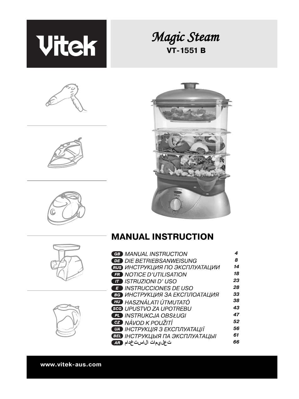 Vitek VT-1551 B User Manual | 68 pages