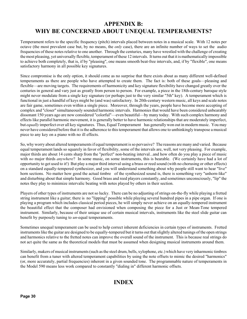 Index | Peterson AutoStrobe 590 User Manual | Page 28 / 30