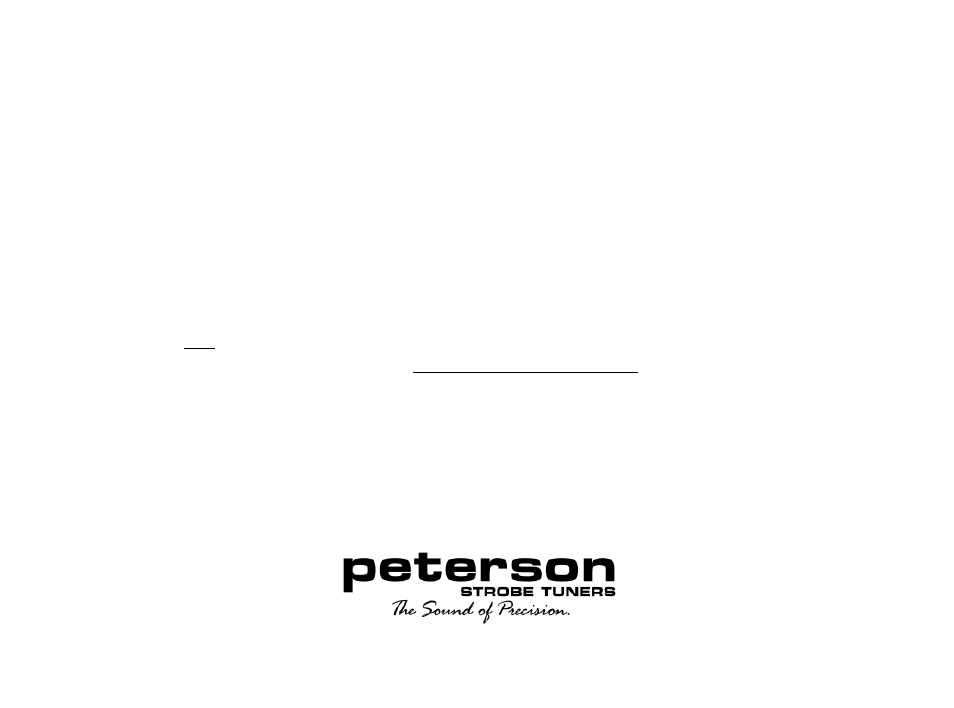 Peterson StroboPlus HD Quickstart Guide User Manual | Page 2 / 2