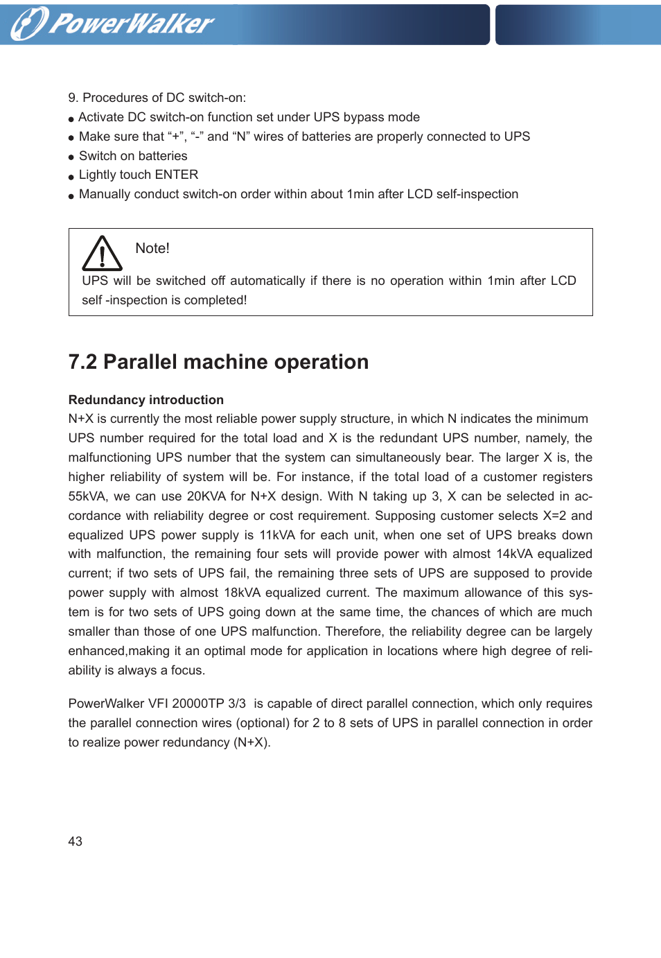 2 parallel machine operation | PowerWalker VFI 20000TP 3_3 BE User Manual | Page 48 / 60