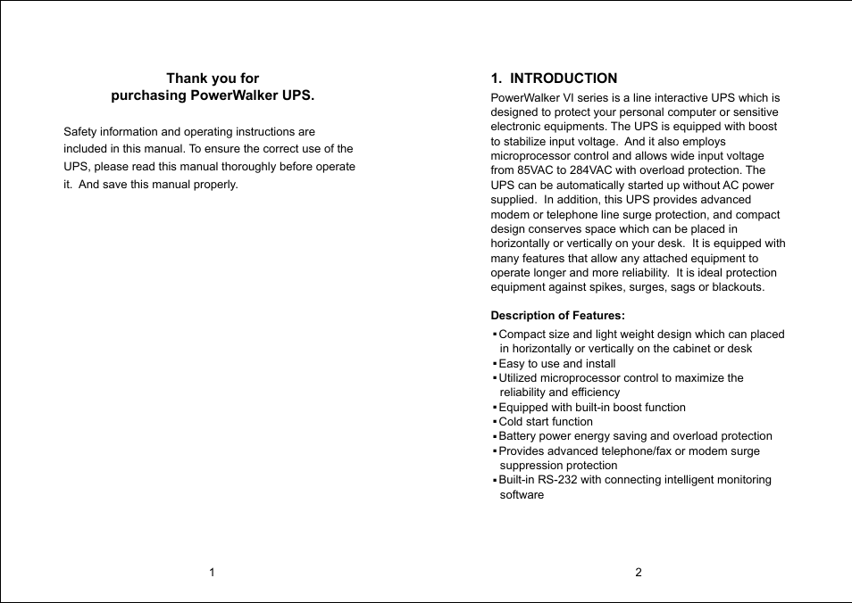 PowerWalker VI 400 IEC User Manual | Page 2 / 6