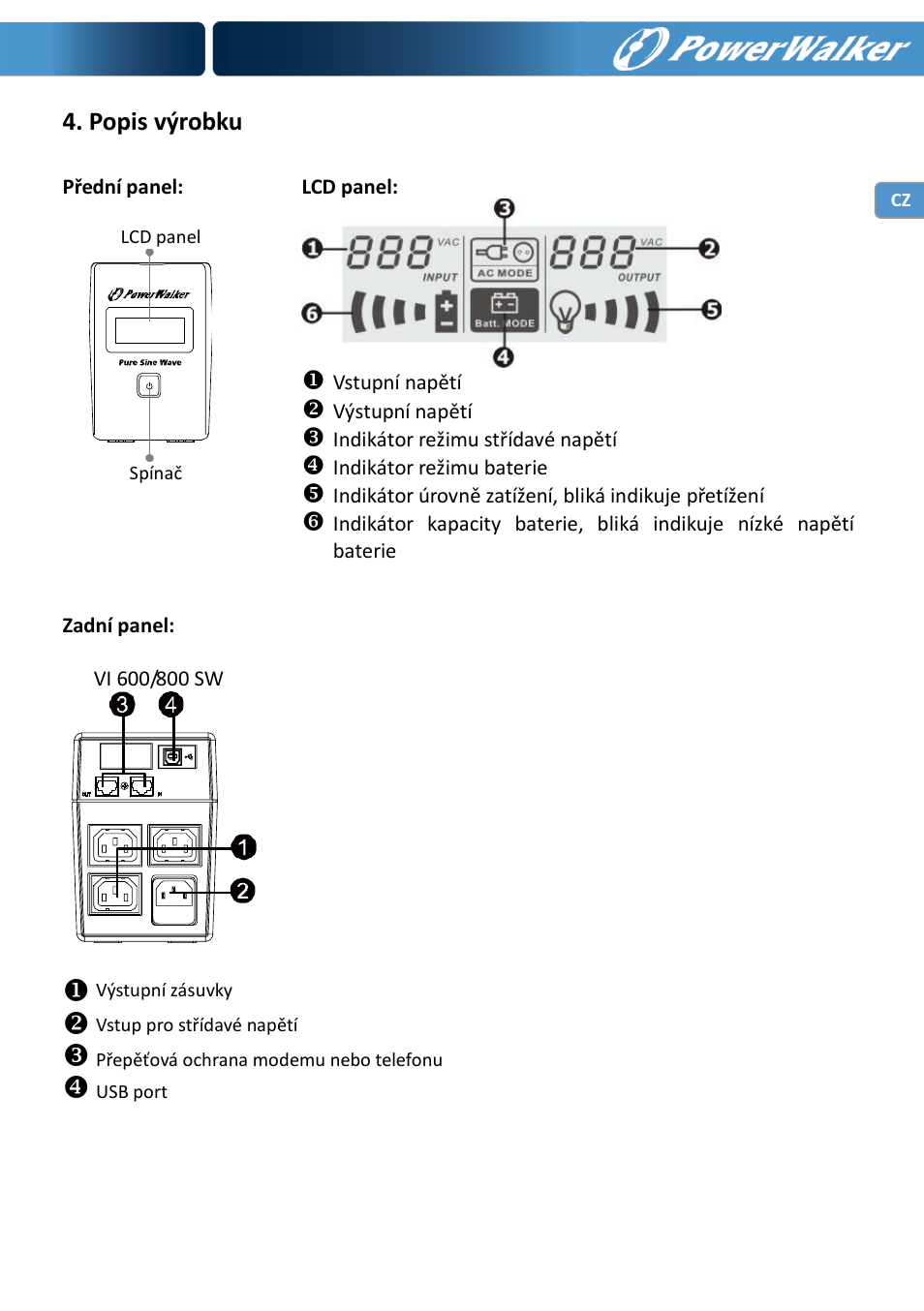 PowerWalker VI 600 SW User Manual | Page 117 / 160