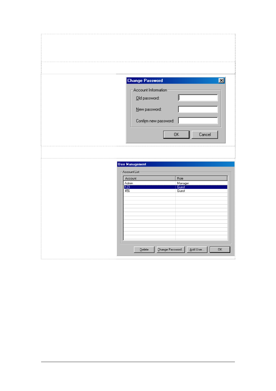 5 user(u), 1 change password, 2 user management | PowerWalker SNMP DP-522 User Manual | Page 88 / 99