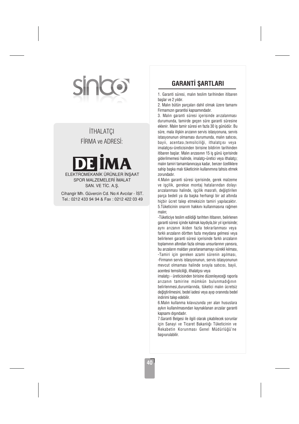 De ‹ma | SINBO SDF 3817 User Manual | Page 41 / 44