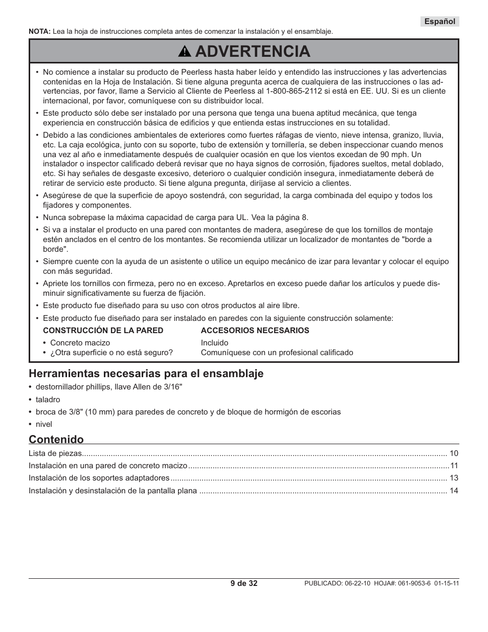 Peerless-AV EPMU-08-S - Installation User Manual | Page 9 / 32