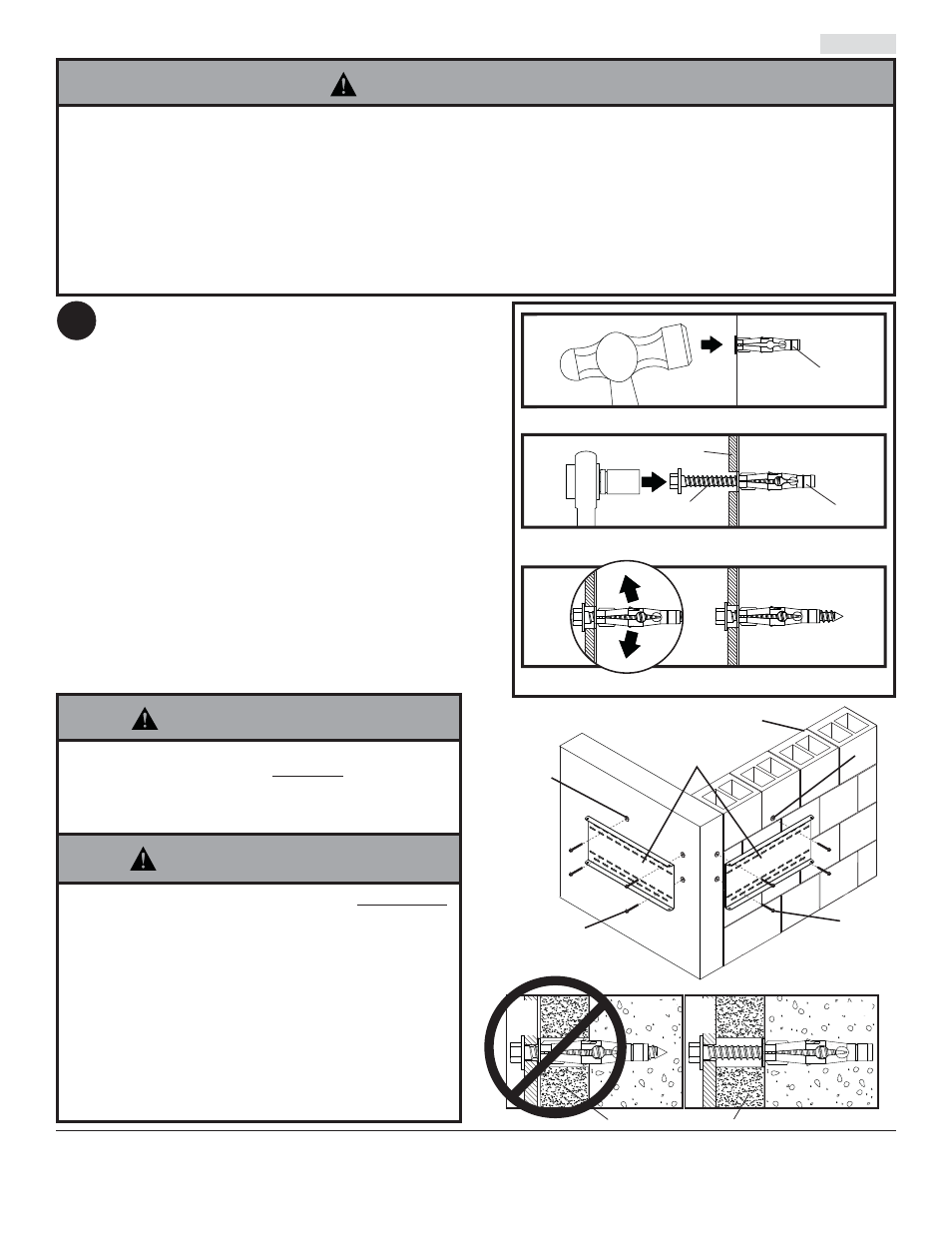 Advertencia, Ef f b e, Bf e | Peerless-AV CM60-S - Installation User Manual | Page 17 / 30