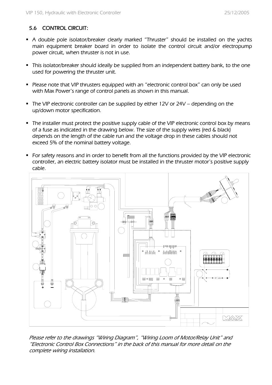 6 control circuit, On off | MAX Power VIP150-HYD User Manual | Page 14 / 32