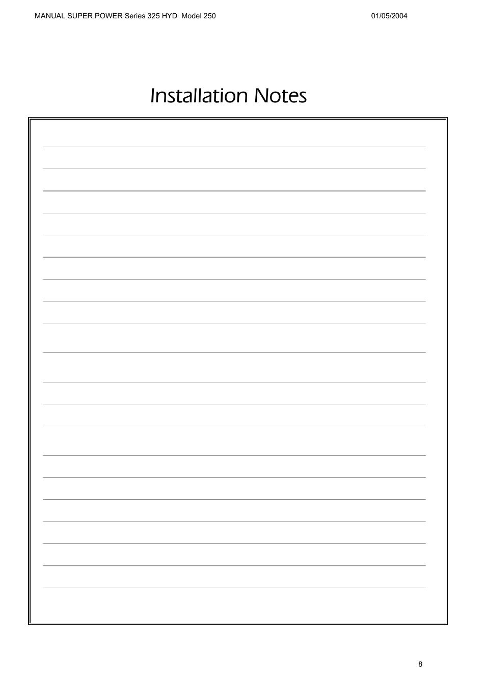 MAX Power HYD325_250 Hydraulic Tunnel Thruster User Manual | Page 9 / 20