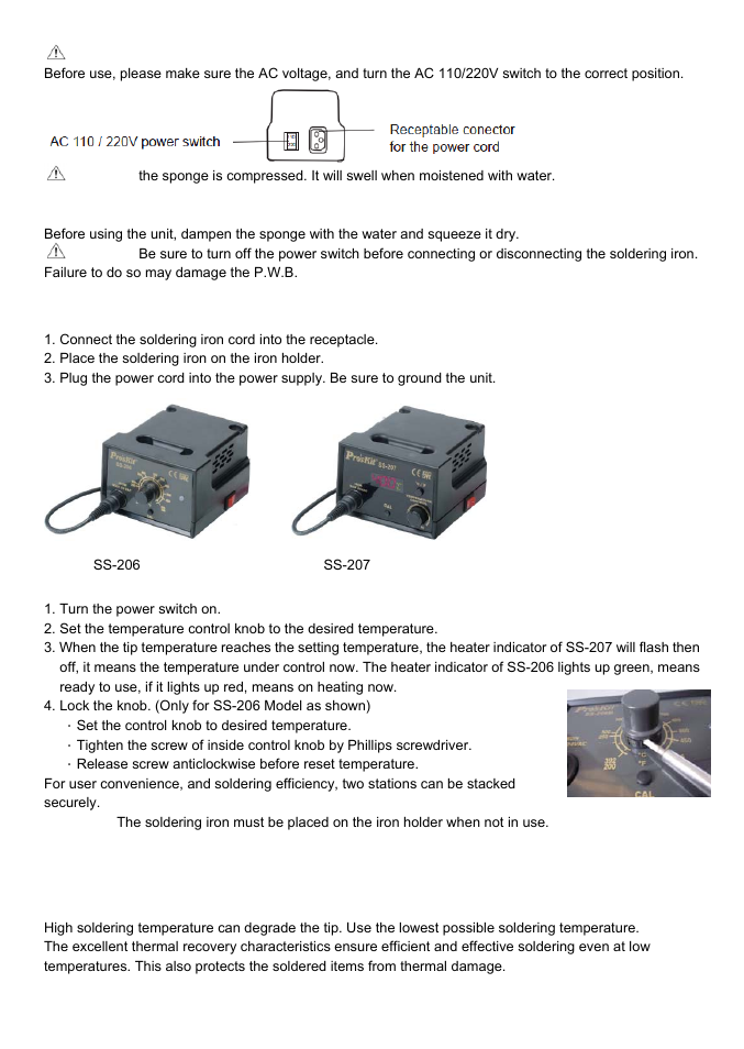 Prokit's Industries SS-207 User Manual | Page 5 / 20
