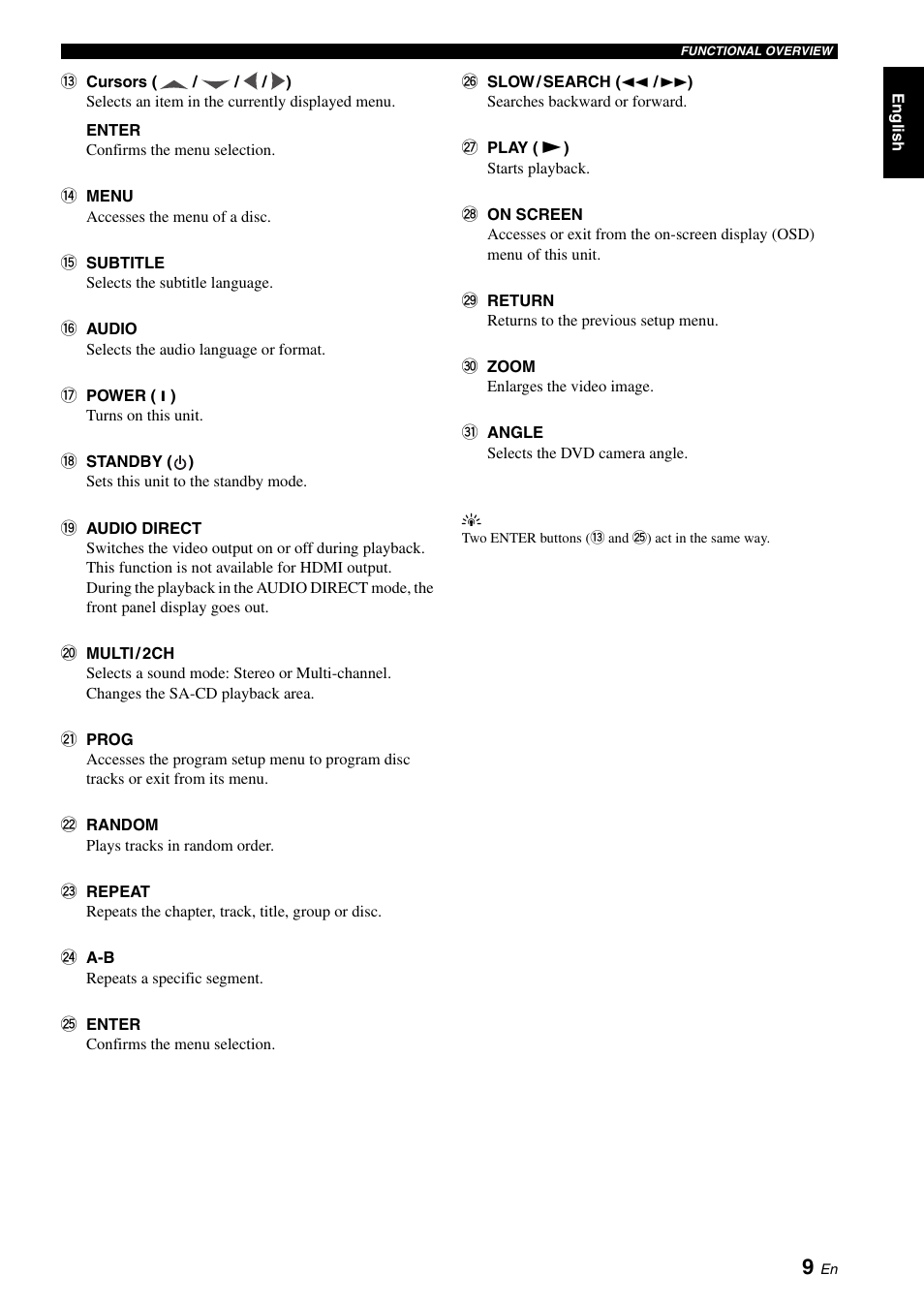 Yamaha DVD-S2700 User Manual | Page 13 / 47