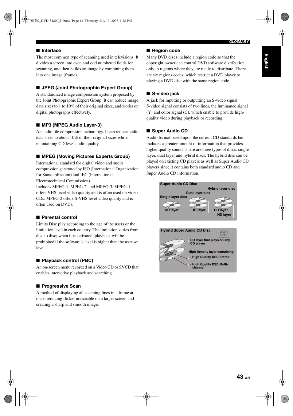 Yamaha DVD-S1800 User Manual | Page 47 / 49