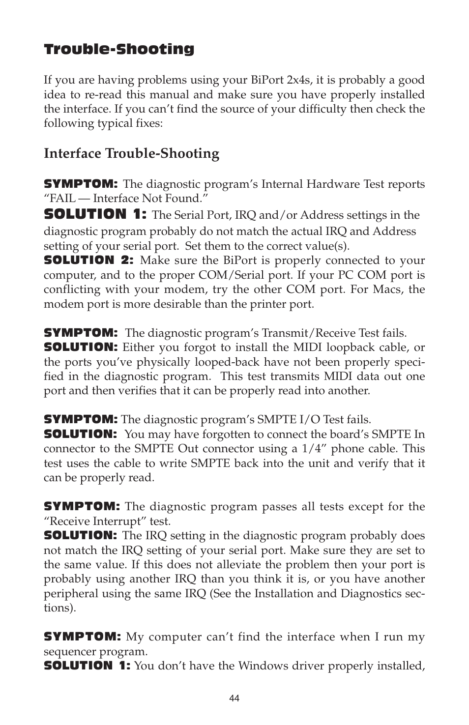 M-AUDIO Biport 2x4s User Manual | Page 44 / 48
