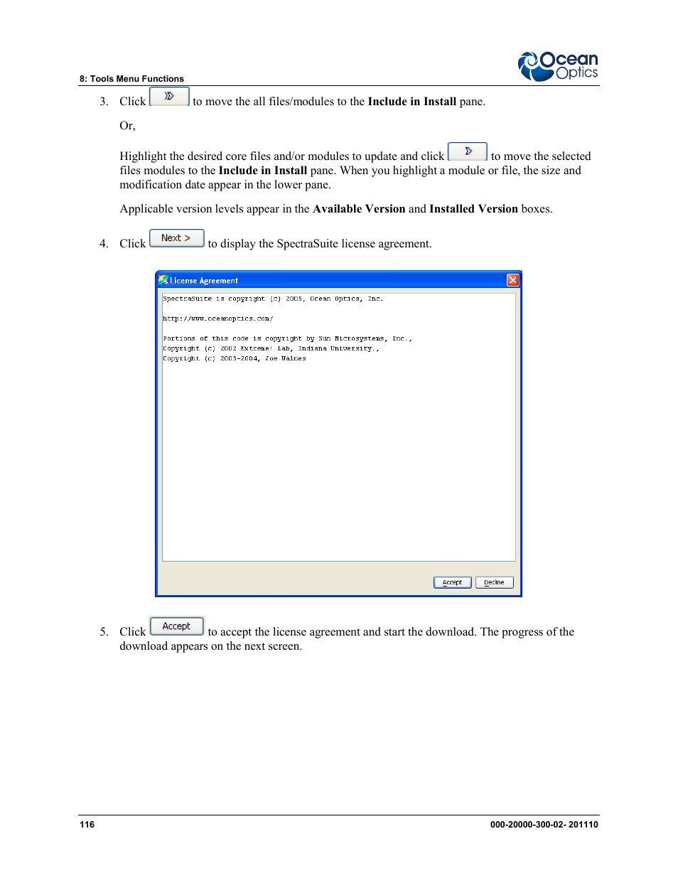 Ocean Optics SpectraSuite User Manual | Page 128 / 198