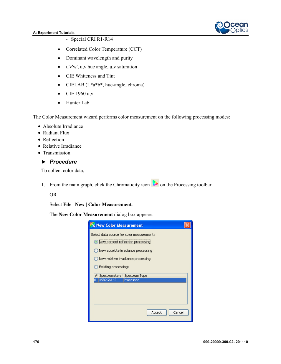Ocean Optics SpectraSuite User Manual | Page 182 / 198