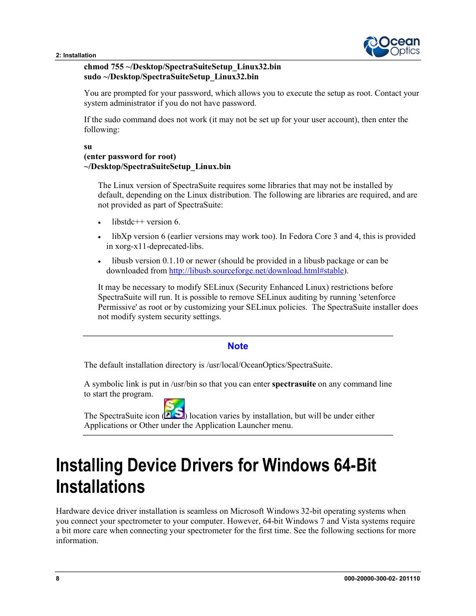 Ocean Optics SpectraSuite User Manual | Page 20 / 198