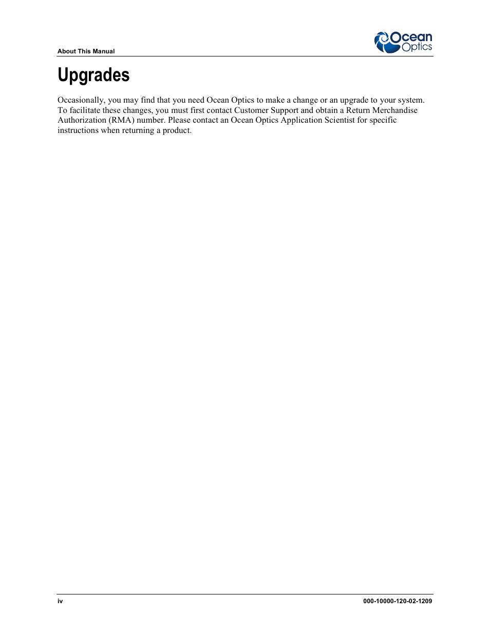 Upgrades | Ocean Optics MPM-2000 User Manual | Page 8 / 32