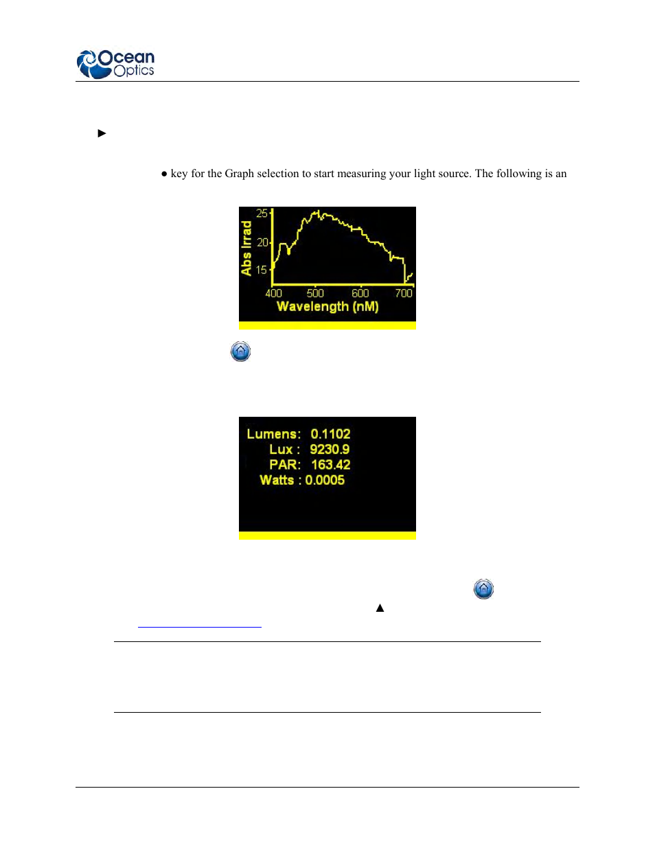 Taking measurements | Ocean Optics Jaz Absolute Irradiance User Manual | Page 21 / 26