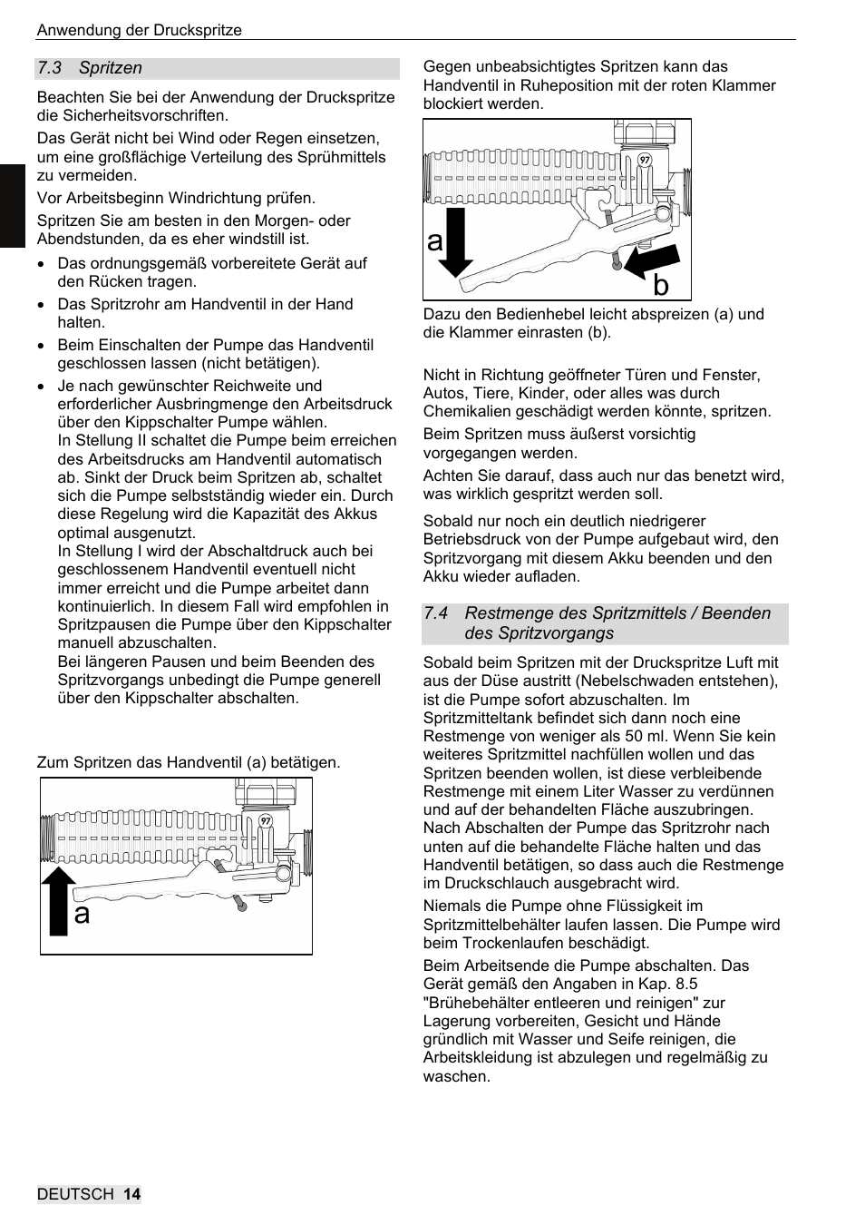 SOLO 416 Rückentragbare Akku-Druckspritze User Manual | Page 14 / 100