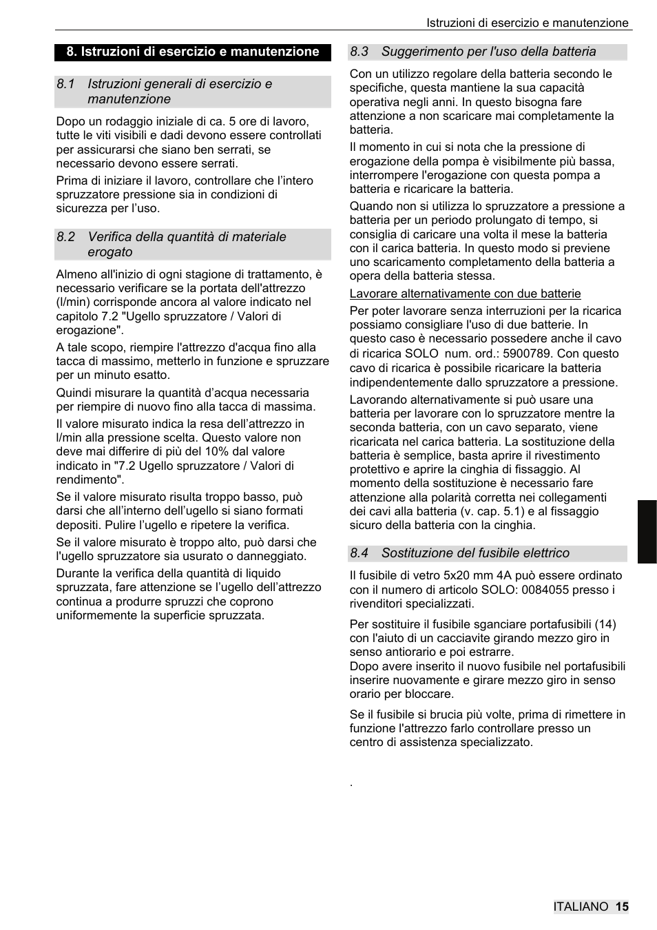 SOLO 416 Rückentragbare Akku-Druckspritze User Manual | Page 79 / 100