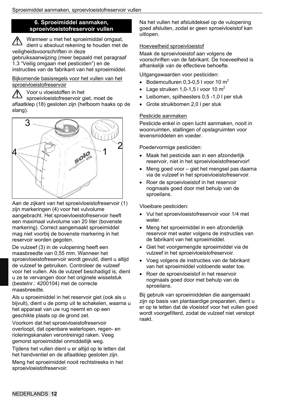 SOLO 416 Rückentragbare Akku-Druckspritze User Manual | Page 92 / 100