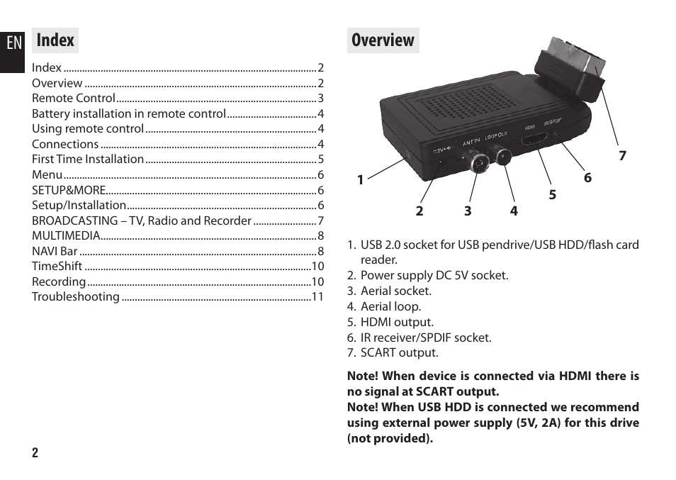 En index, Overview | Media-Tech U-SCREEN STICKER User Manual | Page 2 / 12
