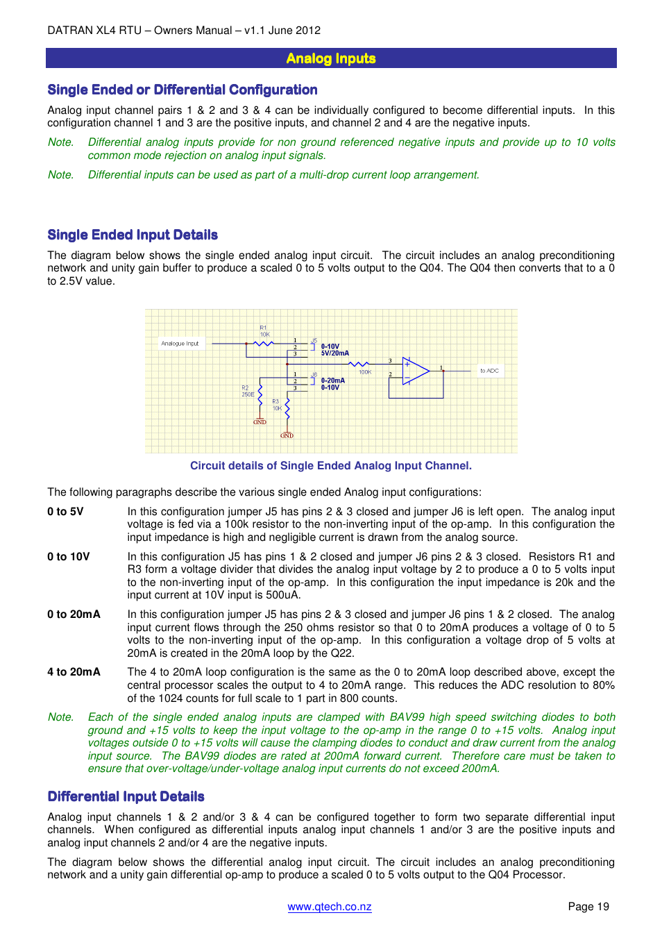 QTech Data Systems DNP3 RTU User Manual | Page 19 / 35