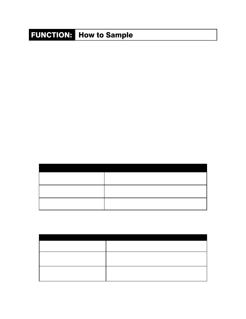 Function: how to sample, Paper sampling, Parts sampling | QTECH ECS User Manual | Page 3 / 8